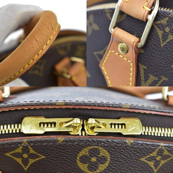 LOUIS VUITTON LV Logos Ellipse MM Hand Bag Monogram Leather Brown M51126 50RL382 - Picture 9 of 15
